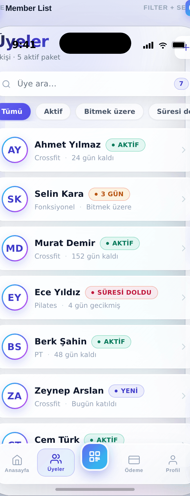 Üye Yönetimi